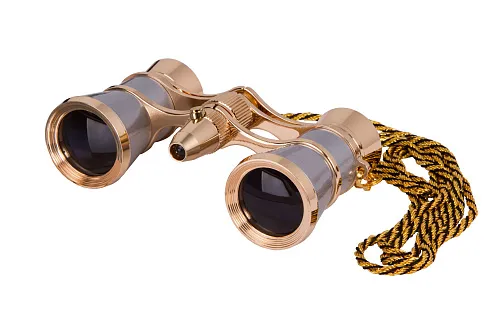 fotografia di Binocolo da teatro Levenhuk Broadway 325F (argento, con luce LED e cordoncino da collo) - Articolo in esposizione,  1