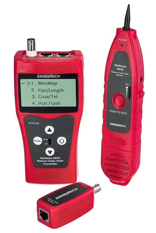 figura di Tester per cavi di rete Ermenrich NetGeeks NP30