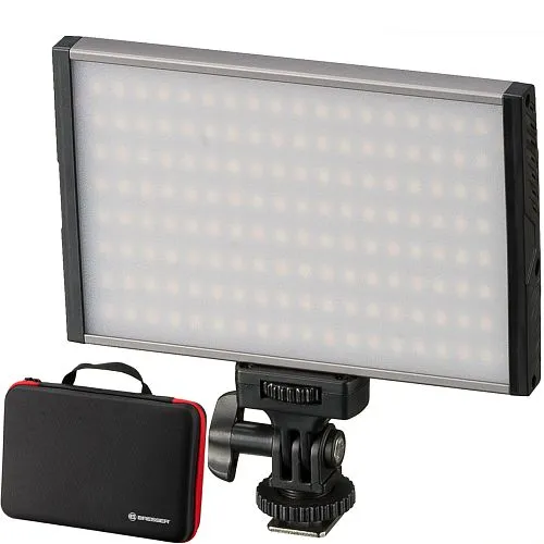 immagine di Pannello luminoso Bresser PT Pro 15B Bi-Color a LED con custodia,  1