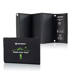 immagine di Caricabatterie solare portatile Bresser 21 watt con alimentazione USB