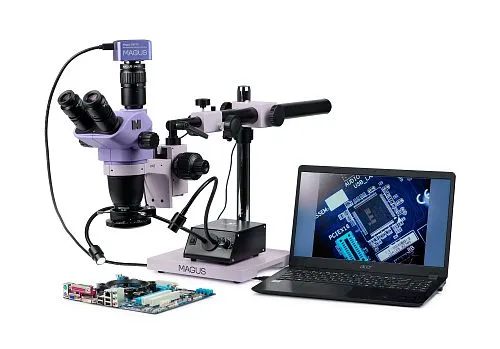 fotografia di Microscopio stereoscopico digitale MAGUS Stereo D8TR per riparazione elettronica,  1
