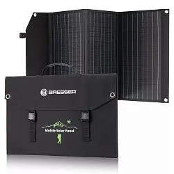 fotografia di Caricabatterie solare portatile Bresser 90 watt con alimentazione USB