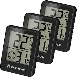 figura di Bresser Set di 3 igrometri Temeo, nero