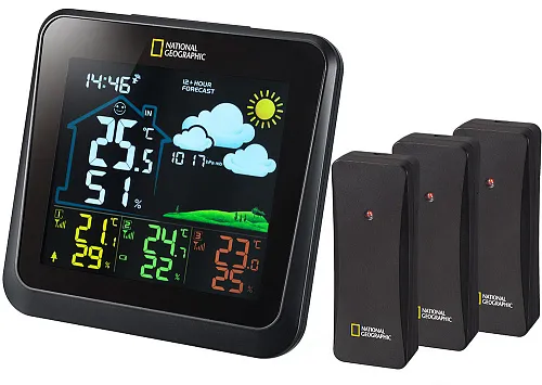 immagine di Stazione meteorologica Bresser National Geographic VA con display a colori e 3 sensori