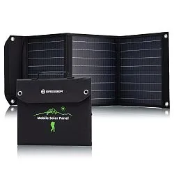 fotografia di Caricabatterie solare portatile Bresser 40 watt con alimentazione USB