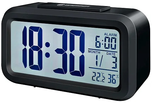 figura di Sveglia LCD Bresser MyTime Duo, nero