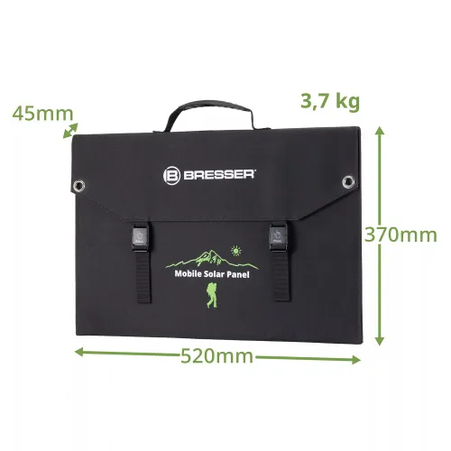 fotografia di Caricabatterie solare portatile Bresser 90 watt con alimentazione USB,  5