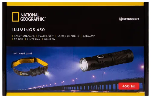 immagine di Torcia Bresser National Geographic ILUMINOS 450 LED con supporto testa,  12