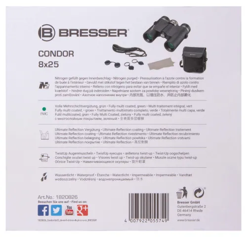 immagine di Binocolo Bresser Condor UR 8x25,  14