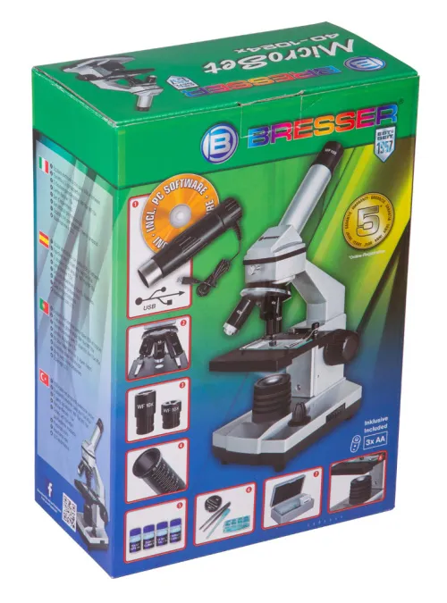 figura di Microscopio Bresser Junior 40–1024x con camera oculare,  12