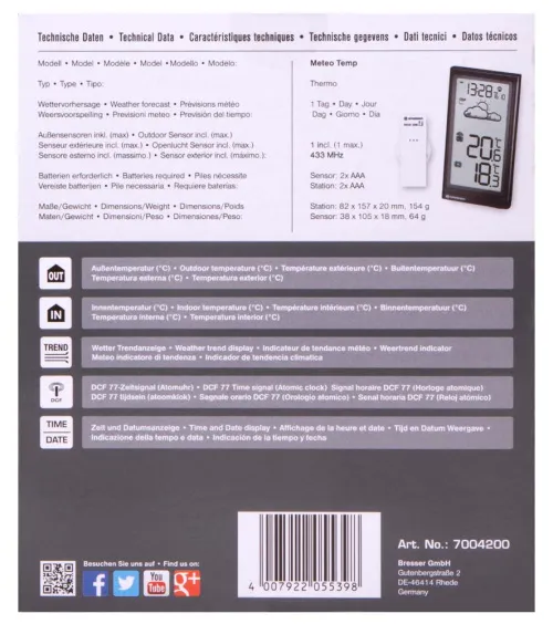 fotografia di Stazione meteo Bresser Temp,  10