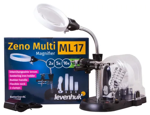 fotografia di Lente d’ingrandimento nera Levenhuk Zeno Multi ML17,  2