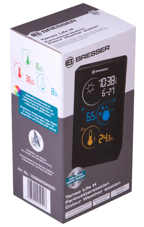immagine di Stazione meteo a colori Bresser Temeo Life H, nero,  10