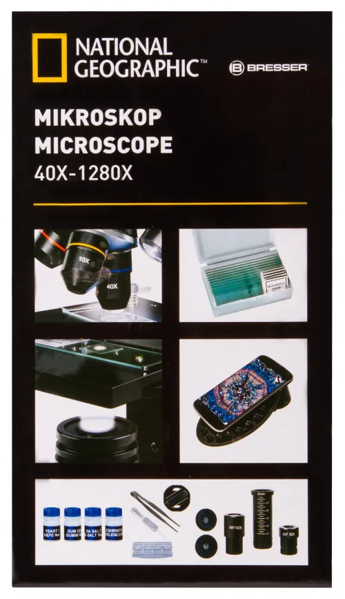 figura di Microscopio Bresser National Geographic 40–1280x con supporto per smartphone,  20