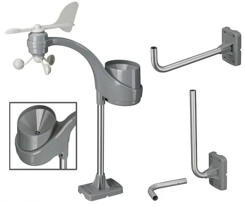 figura di Stazione meteo Bresser ClimaTemp XXL con stazione base da effetto legno,  10