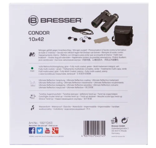 foto di Binocolo Bresser Condor UR 10x42,  12