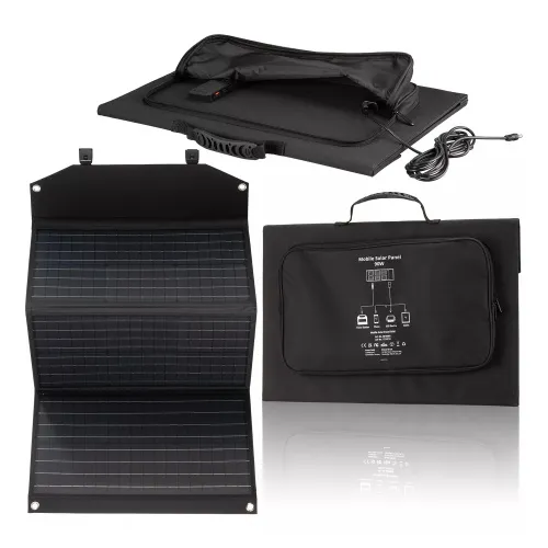 fotografia di Caricabatterie solare portatile Bresser 90 watt con alimentazione USB,  8
