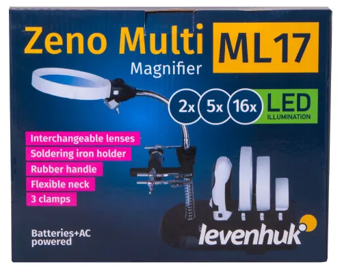 fotografia di Lente d’ingrandimento nera Levenhuk Zeno Multi ML17,  13