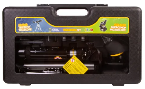 figura di Telescopio National Geographic 50/360 AZ e Microscopio con Supporto per Smartphone,  2