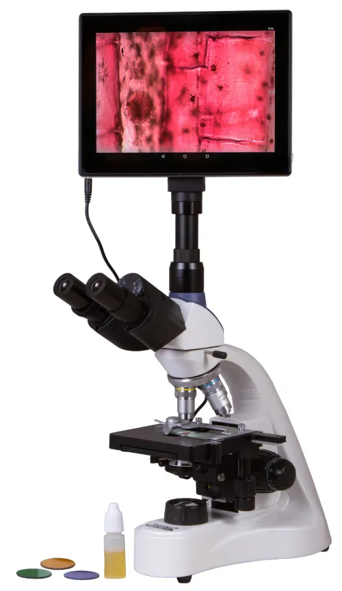 fotografia di Microscopio trinoculare digitale Levenhuk MED D10T LCD,  2
