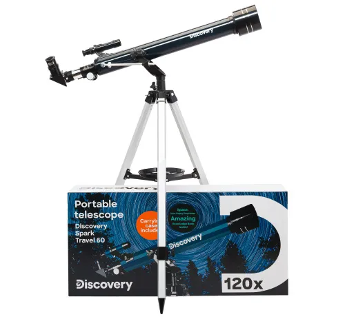 immagine di Telescopio Levenhuk Discovery Spark Travel 60 con libro,  2