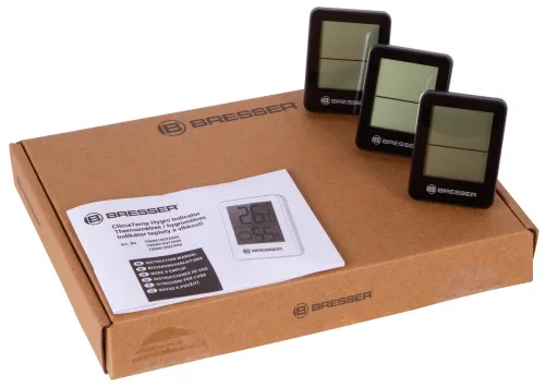 figura di Bresser Set di 3 igrometri Temeo, nero,  6