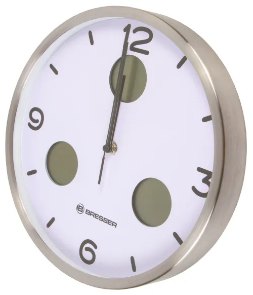 figura di Orologio da parete termoigrometro Bresser Optus MyTime Bresser MyTime io NX 30 cm, bianco,  6