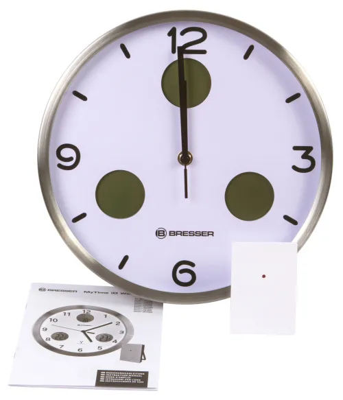 figura di Orologio da parete termoigrometro Bresser Optus MyTime Bresser MyTime io NX 30 cm, bianco,  7