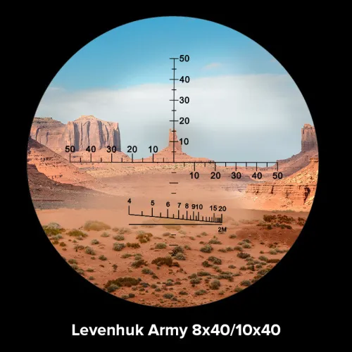 figura di Binocolo con reticolo Levenhuk Army 10x40,  4