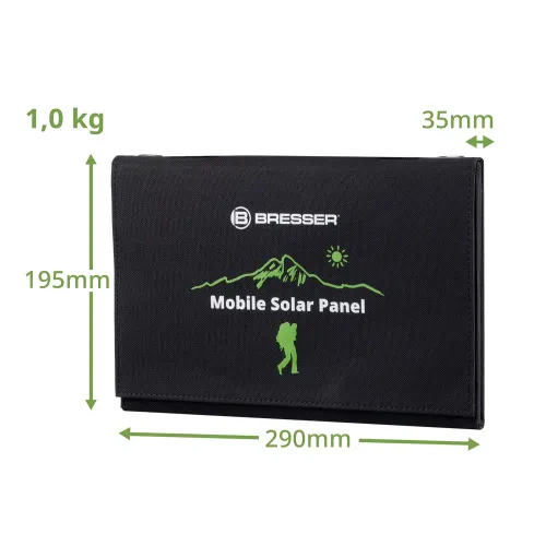 immagine di Caricabatterie solare portatile Bresser 21 watt con alimentazione USB,  4