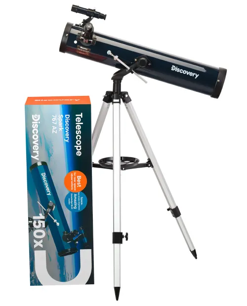figura di Telescopio Levenhuk Discovery Spark 767 AZ con libro,  2