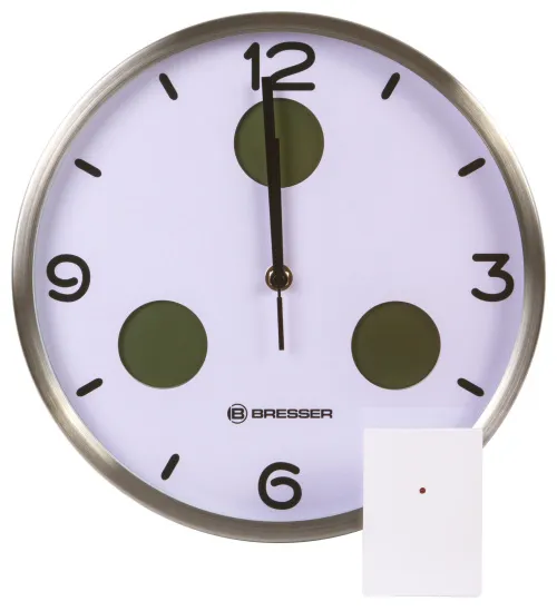 figura di Orologio da parete termoigrometro Bresser Optus MyTime Bresser MyTime io NX 30 cm, bianco,  2