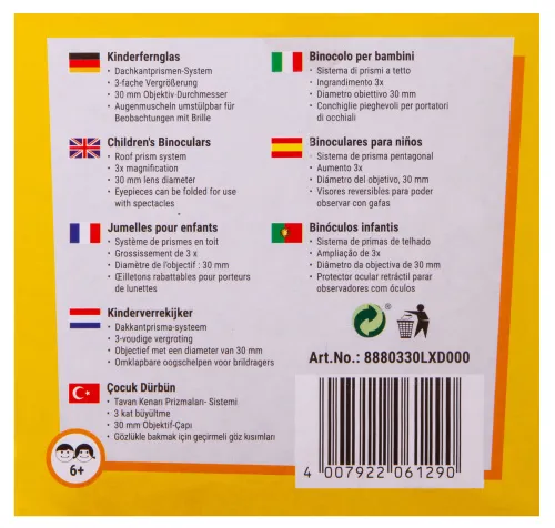 figura di Binocolo per bambini Bresser Junior 3x30,  5
