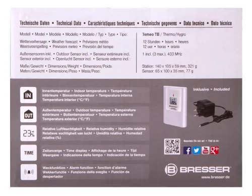 immagine di Bresser stazione meteo wireless Temeo TB,  15