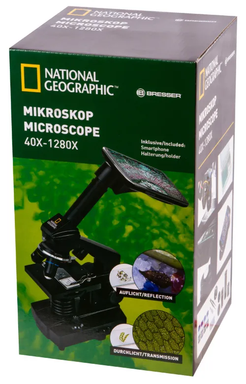 figura di Microscopio Bresser National Geographic 40–1280x con supporto per smartphone,  18