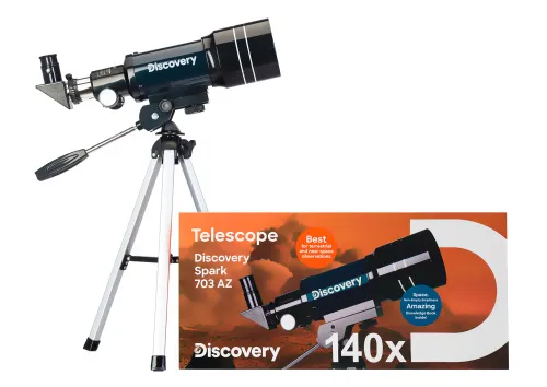foto di Telescopio Levenhuk Discovery Spark 703 AZ con libro,  2