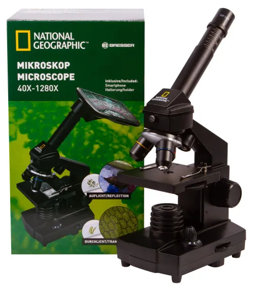 figura di Microscopio Bresser National Geographic 40–1280x con supporto per smartphone,  17