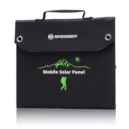 fotografia di Caricabatterie solare portatile Bresser 40 watt con alimentazione USB,  2
