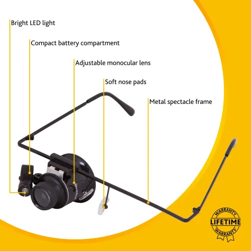 immagine di Occhiali d’ingrandimento Levenhuk Zeno Vizor G1,  10