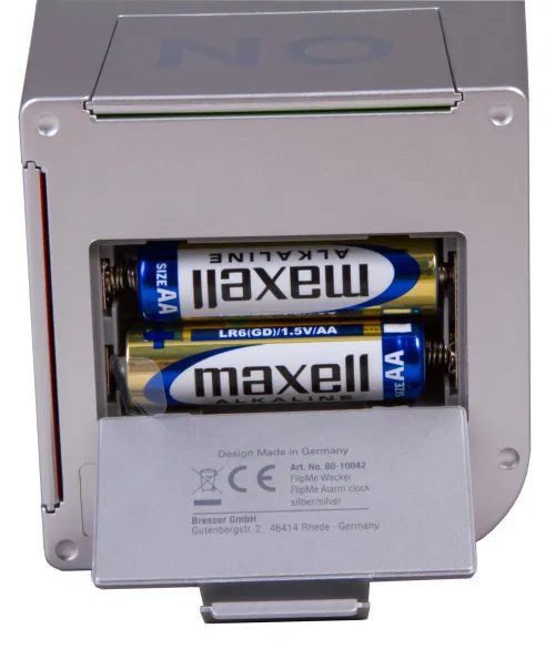 figura di Sveglia Radiocontrollata Bresser FlipMe, argento,  9