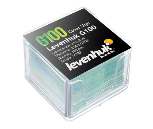 figura di Vetrini coprioggetti Levenhuk G100, 100 pz.,  2