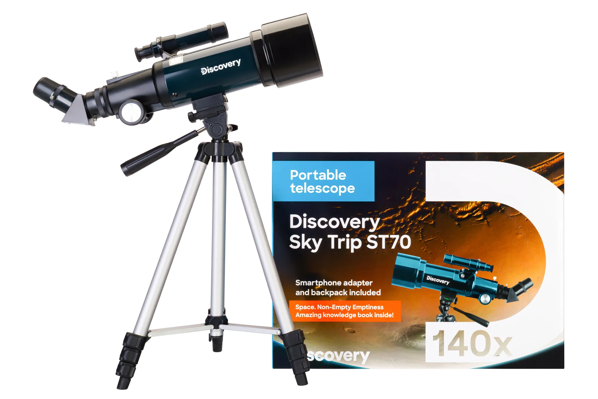 fotografia di Telescopio Levenhuk Discovery Sky Trip ST70 con libro,  2