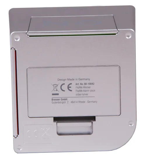 figura di Sveglia Radiocontrollata Bresser FlipMe, argento,  8