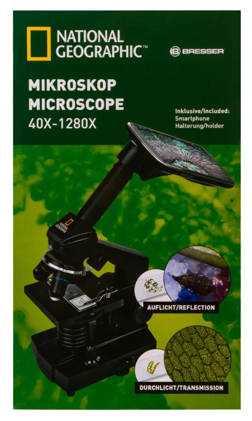 figura di Microscopio Bresser National Geographic 40–1280x con supporto per smartphone,  19