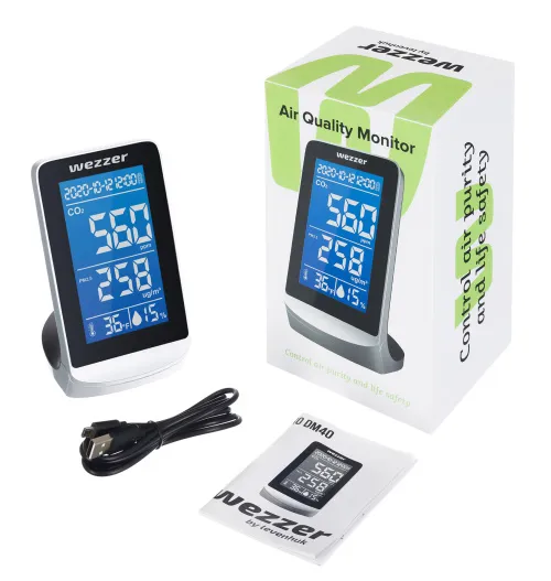 immagine di Monitor della qualità dell’aria Levenhuk Wezzer Air PRO DM40,  2