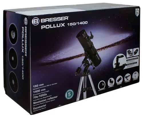 immagine di Telescopio Bresser Pollux 150/1400 EQ3,  9