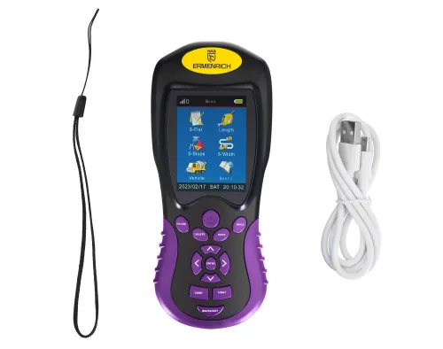 Misuratore Di Area GPS Portatile Con Schermo 2,4'' E Messaggi Vocali - Per Terreni, Foreste, Agricoltura (Giallo)