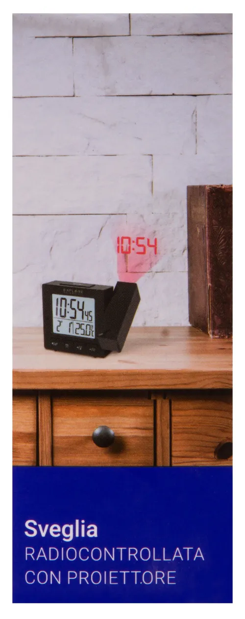 immagine di Orologio a proiezione digitale RC Explore Scientific con temperatura interna, nero,  18